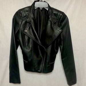 New York & Company Faux Leather Moto Jacket SZ XS